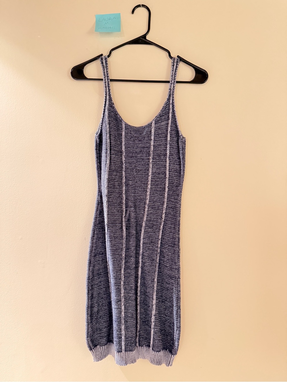 NWT Sleeveless Knit Tank Dress in Heather Navy